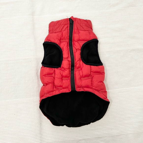 Kong Red Puffer Vest with Zipper Closure - Picture 3 of 11